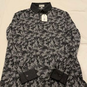 Crosby & Howard gray Camo pull over shirt